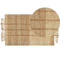 Miniatyrbillede 1 af 7: Jute tæppe 80 x 150 cm beige KARKIN Lumarko!
