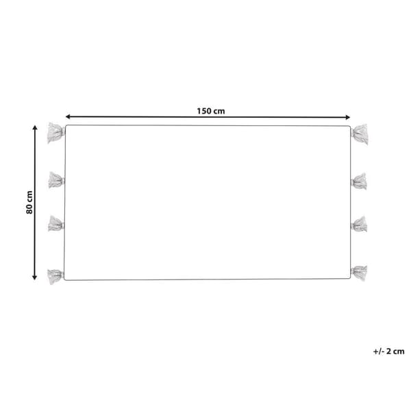 Bomuldsuldstæppe 80 x 150 cm sort og hvid GEMLIK Lumarko!