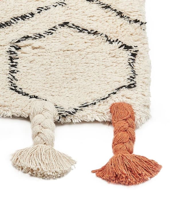 Puuvillamatto 80 x 150 cm beige-oranssi HAJIPUR Lumarko!