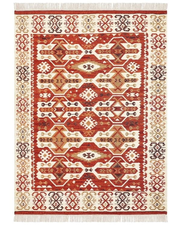 Ull kelim matta 160 x 230 cm flerfärgad VOSKEVAZ Lumarko!