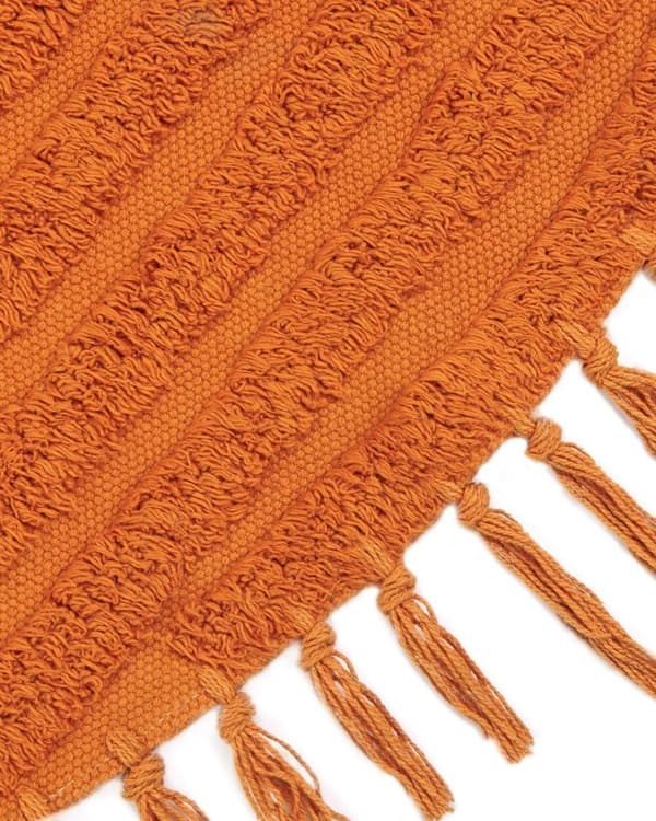 Pyöreä puuvillamatto ø 140 cm oranssi HALFETI Lumarko!