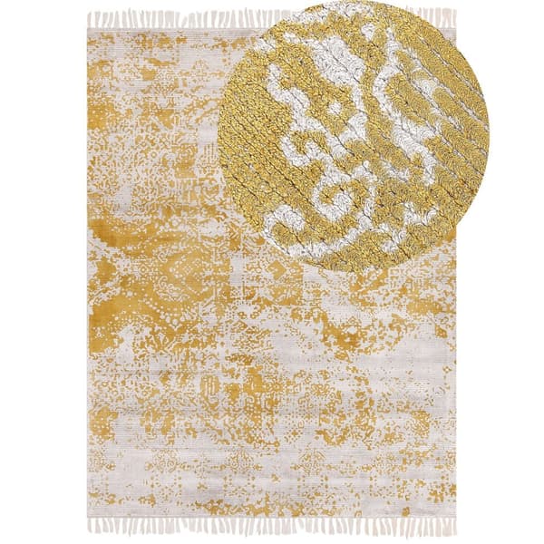 Viskoosimatto 160 x 230 cm kelta-beige BOYALI Lumarko!