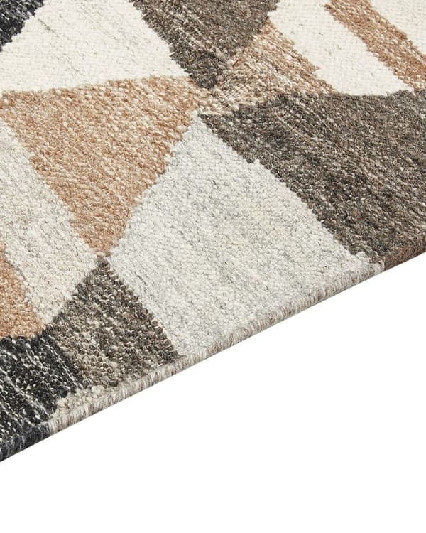 Uld kelim tæppe 80 x 150 cm flerfarvet ARGAVAND Lumarko!