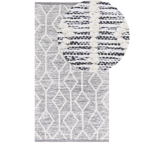 Tæppe 80 x 150 cm gråbeige EDREMIT Lumarko!
