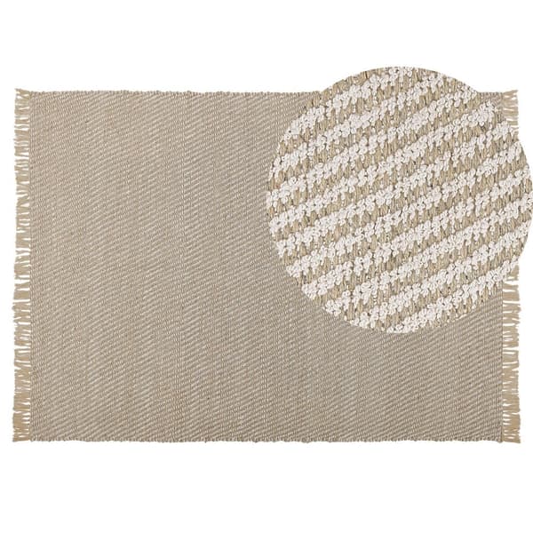 Jute tæppe 140 x 200 cm beige ALADAG Lumarko!