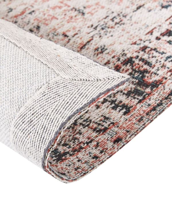 Bomuldstæppe 80 x 150 cm rødt og beige ATTERA Lumarko!