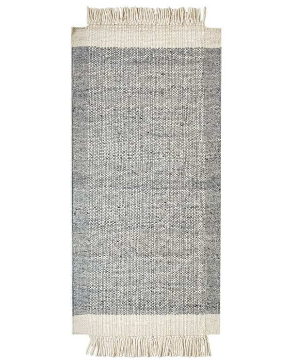 Ullmatta 80 x 150 cm grå med benvitt TATLISU Lumarko!