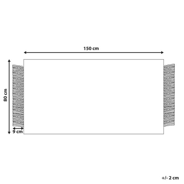 Ullmatta 80 x 150 cm grå med benvitt TATLISU Lumarko!