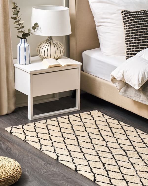 Matto 80 x 150 cm beige ja musta MIDYAT Lumarko!