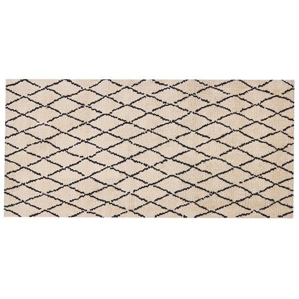 Matto 80 x 150 cm beige ja musta MIDYAT Lumarko!