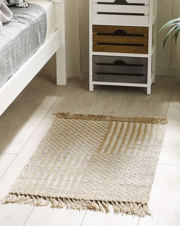 Jute tæppe 50 x 80 cm beige ADABAG Lumarko!