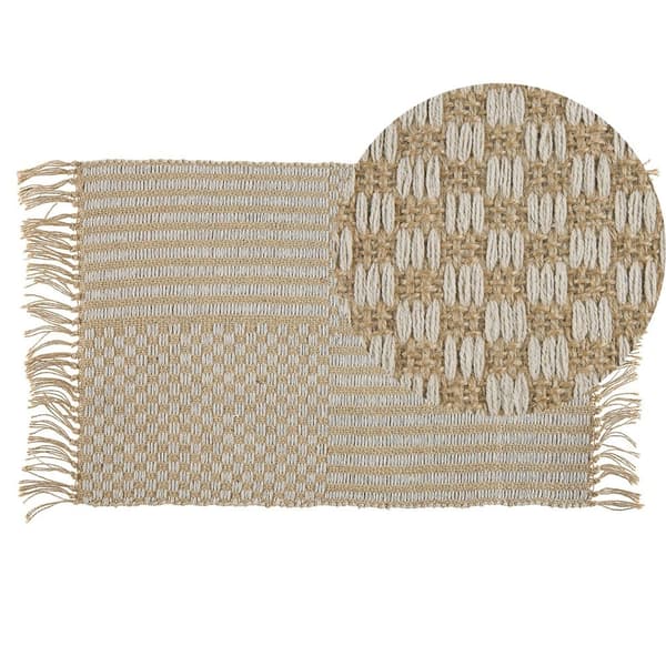 Jute tæppe 50 x 80 cm beige ADABAG Lumarko!