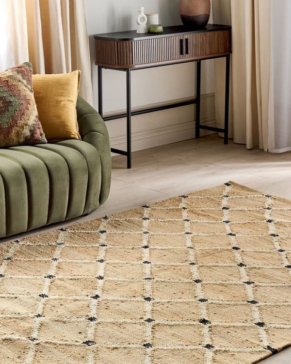 Jute tæppe 160 x 230 cm beige KALEKOY Lumarko!