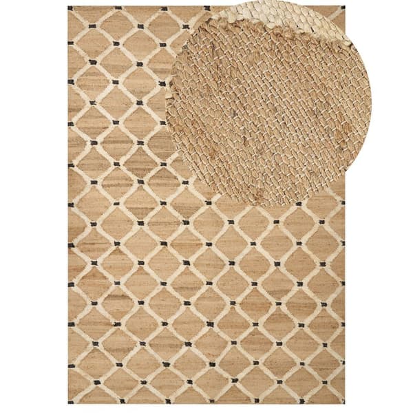 Jute tæppe 160 x 230 cm beige KALEKOY Lumarko!