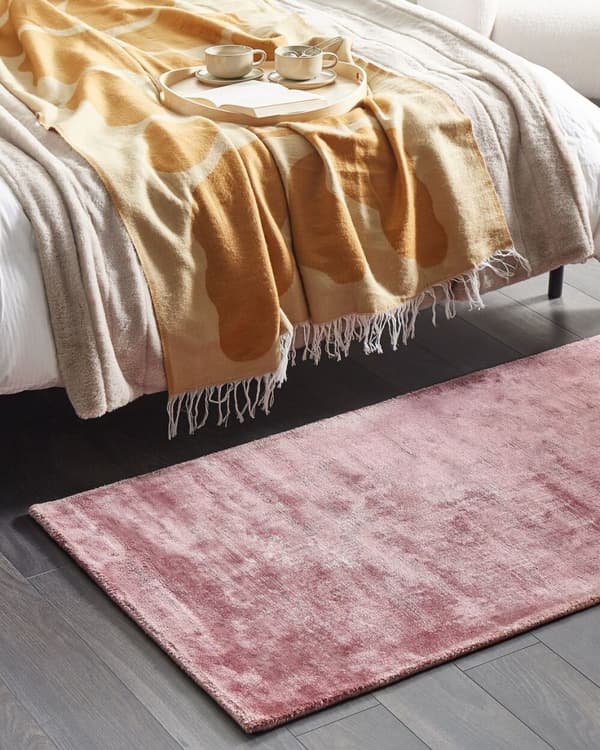 Viskosetæppe 80 x 150 cm pink GESI II Lumarko!