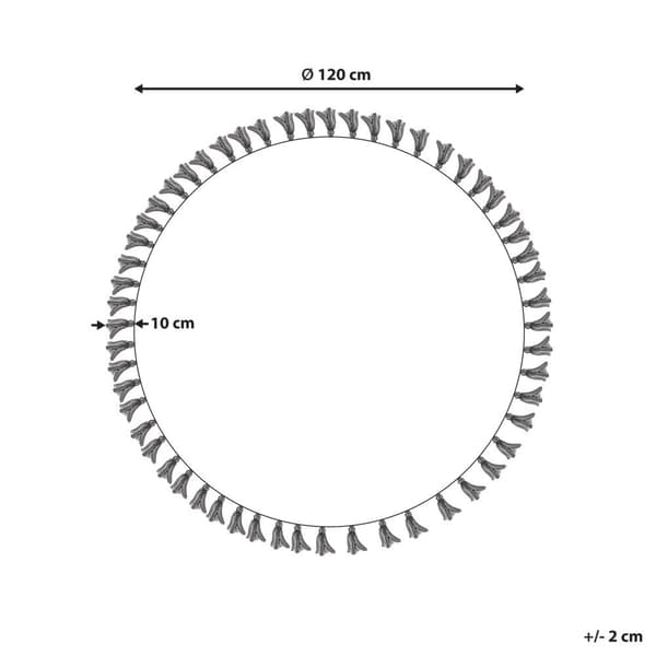 Rundt jutetæppe 120 cm beige SAMSUN Lumarko!