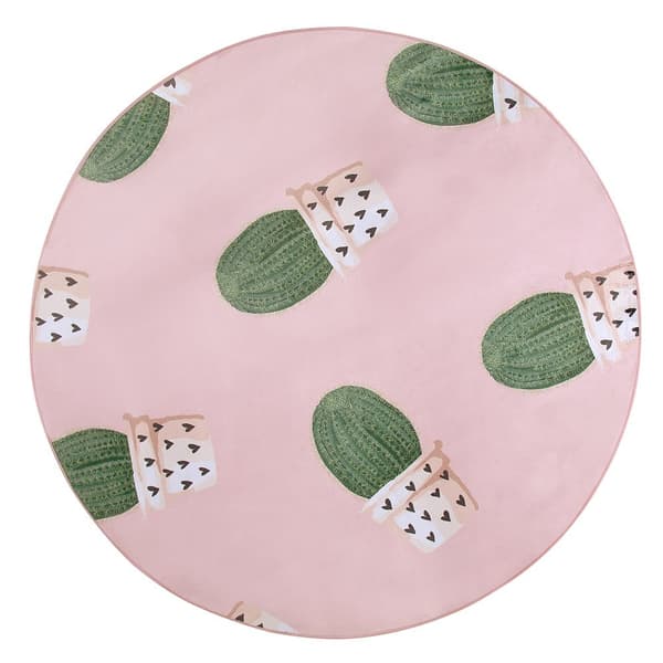Rund kaktusmatta 120 cm rosa ELDIVAN Lumarko!