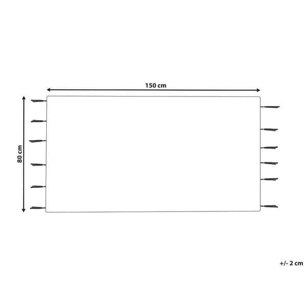 Puuvillamatto 80 x 150 cm mustavalkoinen KHEMISSET Lumarko!
