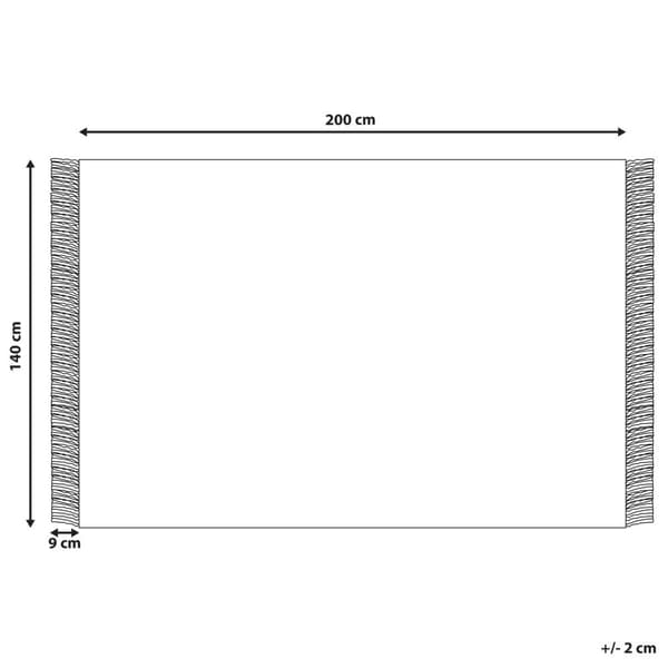Villamatto 140 x 200 cm luonnonvalkoinen EMIRLER Lumarko!
