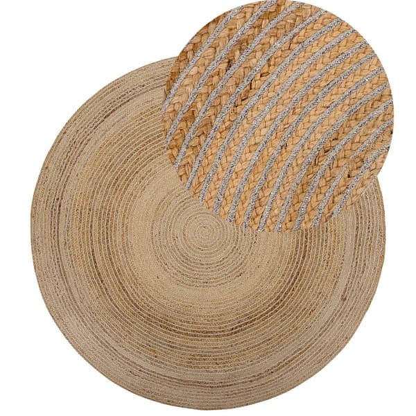 Pyöreä juuttimatto 140 cm beige AKBELEN Lumarko!