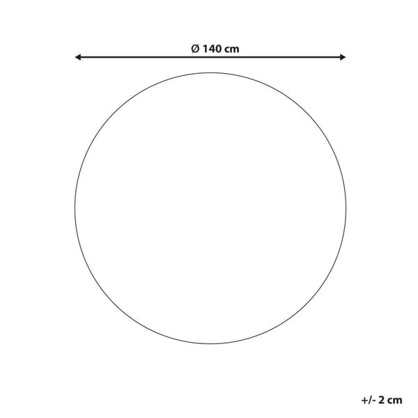 Rundt lædertæppe 140 cm sort og hvid TURGUTLU Lumarko!
