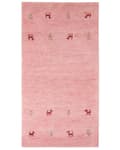 Miniatyrbild 3 av 7: Ull gabbeh matta 80 x 150 cm rosa YULAFI Lumarko!