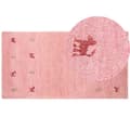 Miniatyrbild 1 av 7: Ull gabbeh matta 80 x 150 cm rosa YULAFI Lumarko!