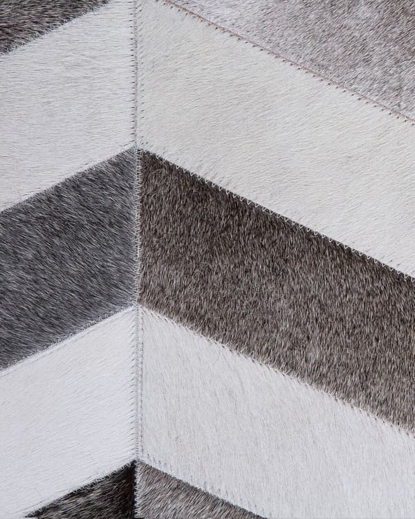 Lædertæppe 140 x 200 cm grå AKSAZ Lumarko!