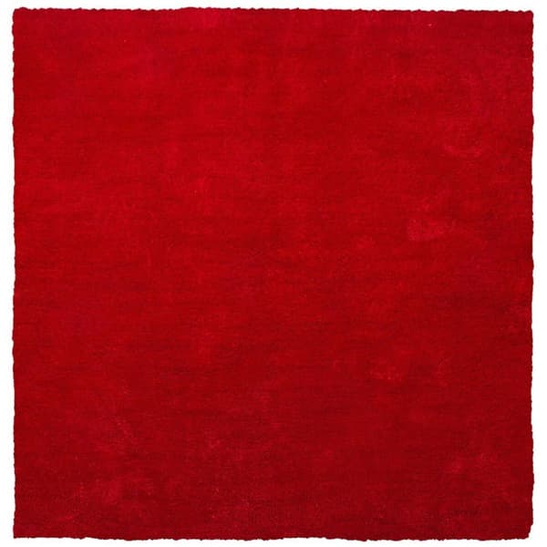 Shaggy tæppe 200 x 200 cm rød DEMRE Lumarko!