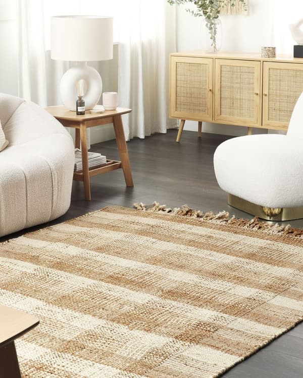 Jutematta 140 x 200 cm beige BERISSA Lumarko!