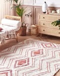 Miniatyrbillede 2 af 6: Bomuldstæppe 140 x 200 cm beige-rosa KASTAMONU Lumarko!