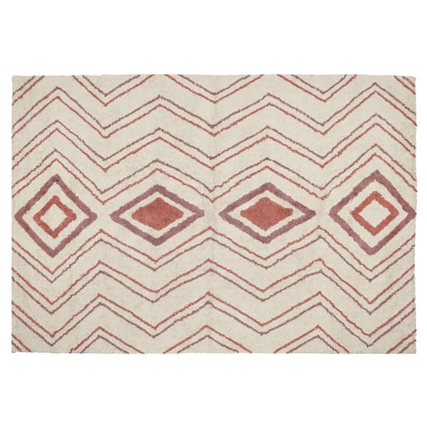 Bomuldstæppe 140 x 200 cm beige-rosa KASTAMONU Lumarko!
