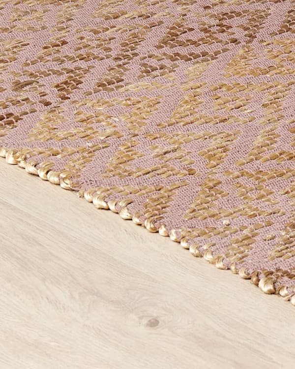 Puuvillamatto 160 x 230 cm beige/pinkki GERZE Lumarko!