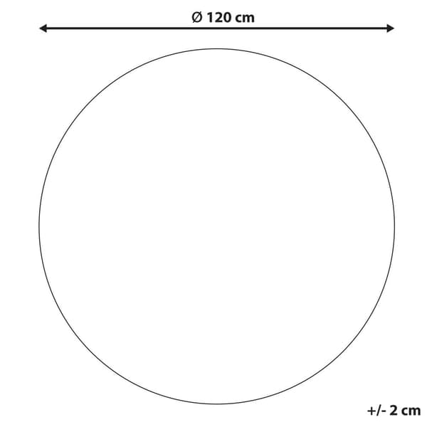 Rundt bomuldstæppe med orientalsk print ø 120 cm sort og cremefarvet HIZAN Lumarko!