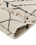 Miniatyrbillede 6 af 7: Bomuldstæppe 160 x 230 cm beige-sort ZEYNE Lumarko!