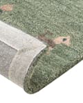 Miniatyrbillede 5 af 6: Gabbeh-tæppe i uld med dyremønster 80 x 150 cm grønt KIZARLI Lumarko!
