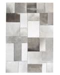 Miniatyrbillede 3 af 6: Patchwork lædertæppe brungråt 140 x 200 cm PERVARI Lumarko!