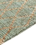 Miniatyrbillede 6 af 8: Jute tæppe 200 x 300 cm grøn med beige TELLIKAYA Lumarko!