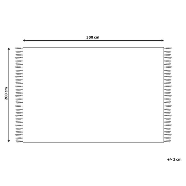 Bomulds kelimtæppe 200 x 300 cm beige-brun ARAGATS Lumarko!