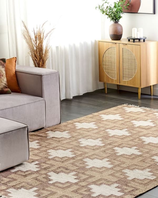 Jute tæppe 200 x 300 cm beige KONURTAY Lumarko!