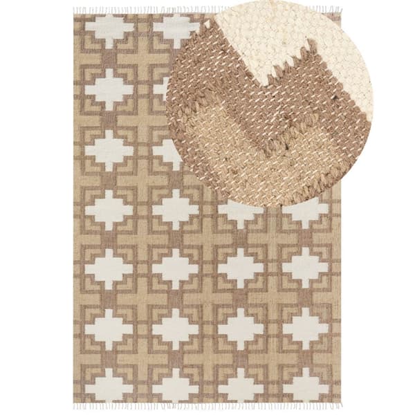 Jute tæppe 200 x 300 cm beige KONURTAY Lumarko!