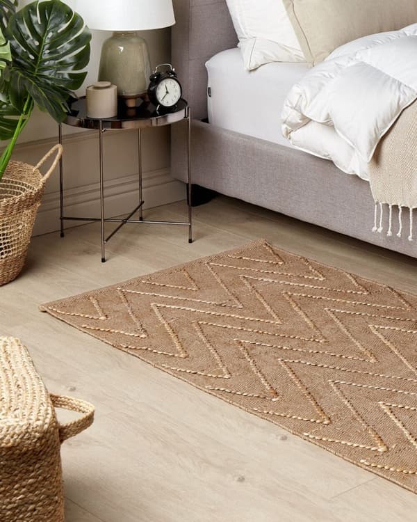 Jute tæppe 80 x 150 cm beige DADAY Lumarko!