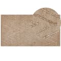 Miniatyrbillede 1 af 7: Jute tæppe 80 x 150 cm beige DADAY Lumarko!