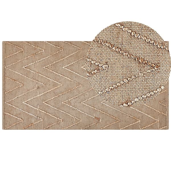 Jute tæppe 80 x 150 cm beige DADAY Lumarko!