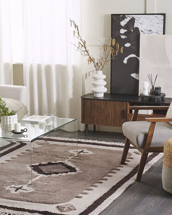 Puuvillamatto 160 x 230 cm beige GEYVE Lumarko!