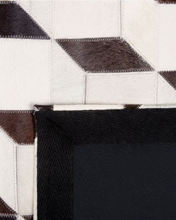 Patchwork-nahkamatto 140 x 200 cm valkoinen ALPKOY Lumarko!