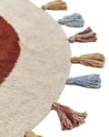 Pikkukuva 5 / 6: Pyöreä puuvillamatto ø 120 cm monivärinen YAGCI Lumarko!