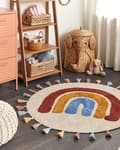 Pikkukuva 2 / 6: Pyöreä puuvillamatto ø 120 cm monivärinen YAGCI Lumarko!