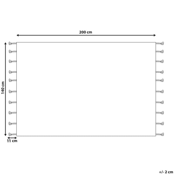 Puuvillamatto 140 x 200 cm musta CORUM Lumarko!