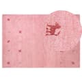 Miniatyrbillede 1 af 7: Uld gabbeh tæppe 140 x 200 cm pink YULAFI Lumarko!